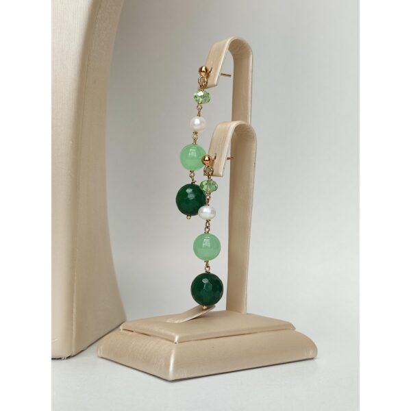 Set spring din agat cuart jad si perle 1 Set spring din agat cuart jad si perle 1