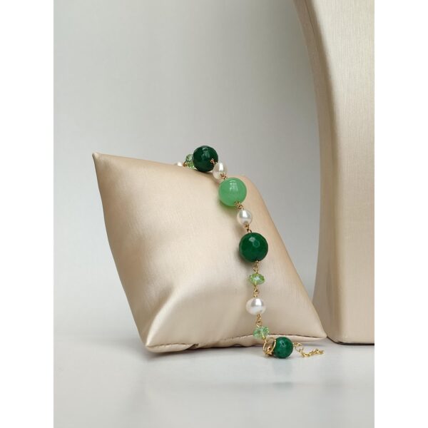 Set spring din agat cuart jad si perle 2 Set spring din agat cuart jad si perle 2