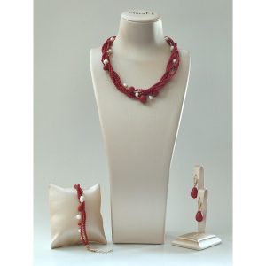 Set muse din coral de bambus si perle 1