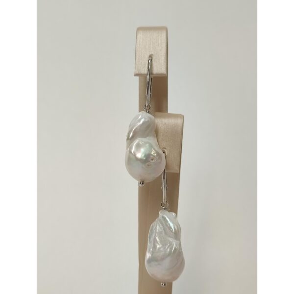 Cercei boeme din perle baroc albe 5 Cercei boeme din perle baroc albe 5