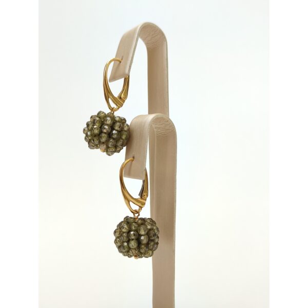 Cercei diva din cuart rutilat verde 2 Cercei diva din cuart rutilat verde 2