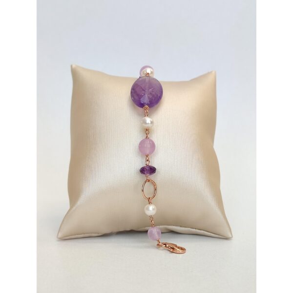 Bratara amelis din ametist si perle 6 Bratara amelis din ametist si perle 6