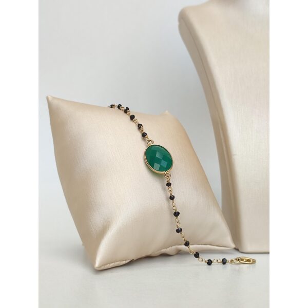 Bratara fortuna rozariu cu spinel si agat verde smarald 2 Bratara fortuna rozariu cu spinel si agat verde smarald 2