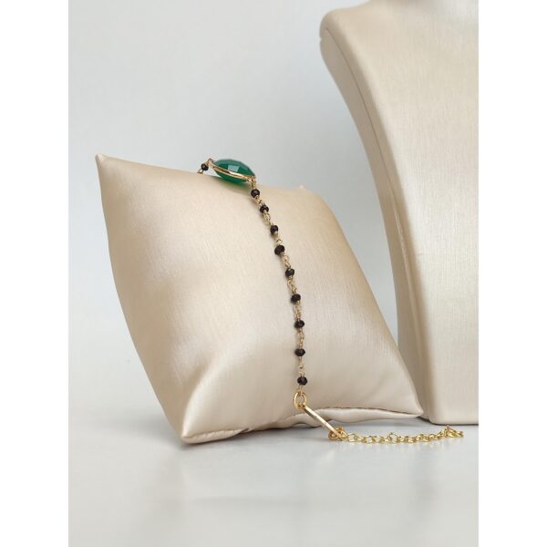 Bratara fortuna rozariu cu spinel si agat verde smarald 3 Bratara fortuna rozariu cu spinel si agat verde smarald 3