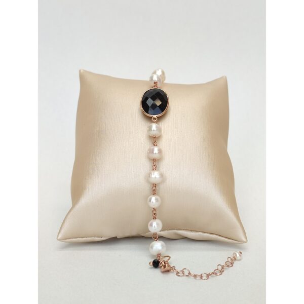 Bratara jolie din agat negru si perle 1 Bratara jolie din agat negru si perle 1