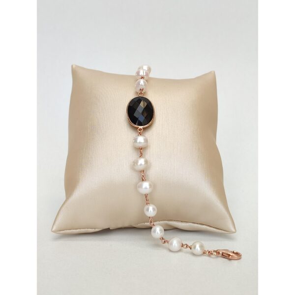 Bratara jolie din agat negru si perle 2 Bratara jolie din agat negru si perle 2