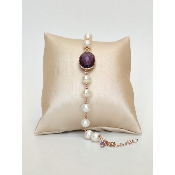 Bratara jolie din ametist si perle 3 Bratara jolie din ametist si perle 3