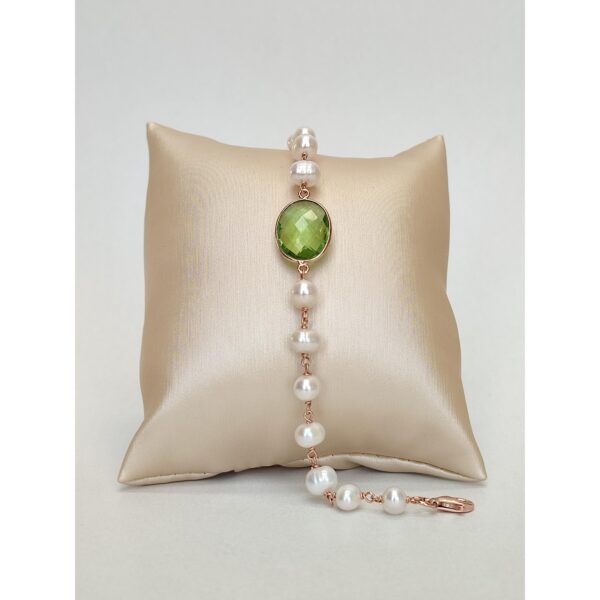 Bratara jolie din ametist verde si perle 2 Bratara jolie din ametist verde si perle 2