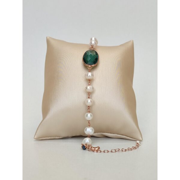 Bratara jolie din cuart albastru si perle 1 Bratara jolie din cuart albastru si perle 1