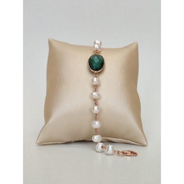 Bratara jolie din cuart albastru si perle 2 Bratara jolie din cuart albastru si perle 2