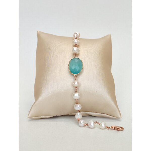 Bratara jolie din jad verde acvatic si perle 2 Bratara jolie din jad verde acvatic si perle 2