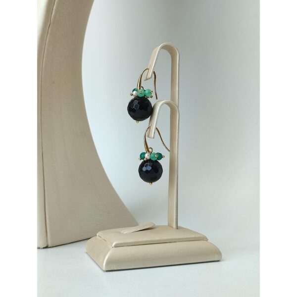 Cercei charisma din crisopraz agat si perle 1 Cercei charisma din crisopraz agat si perle 1