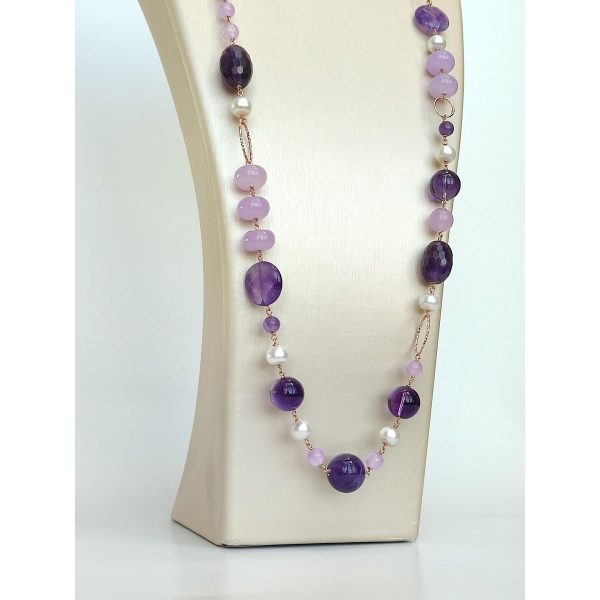 Colier amelis din ametist jad si perle 4 Colier amelis din ametist jad si perle 4