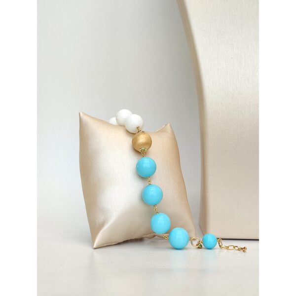 Set mirage din agat alb si turcoaz 1 Set mirage din agat alb si turcoaz 1