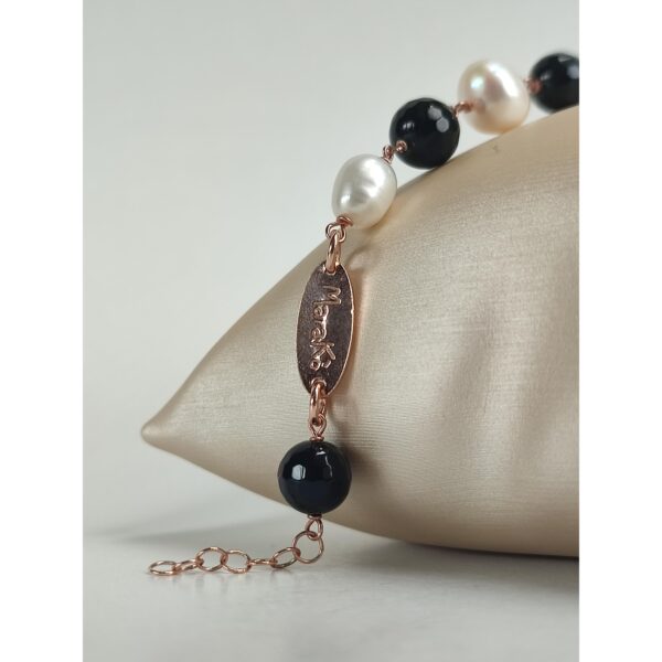 Bratara diva din agat negru si perle 1 Bratara diva din agat negru si perle 1