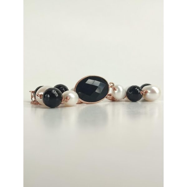 Bratara diva din agat negru si perle 2 Bratara diva din agat negru si perle 2