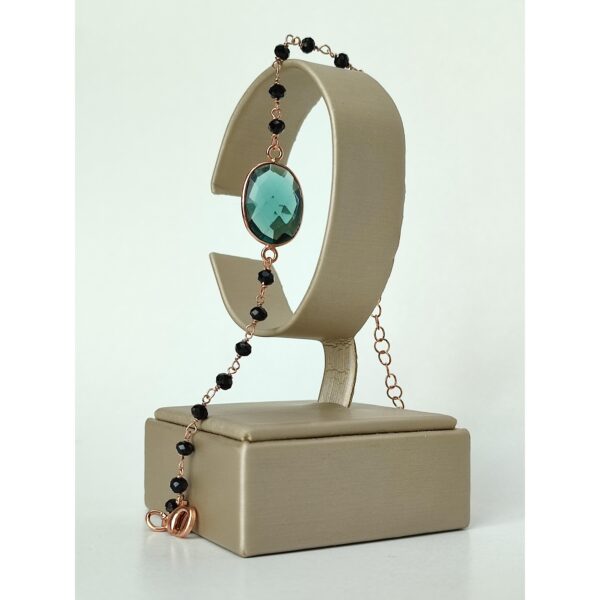 Bratara fortuna rozariu cu spinel si cuart albastru 2 Bratara fortuna rozariu cu spinel si cuart albastru 2