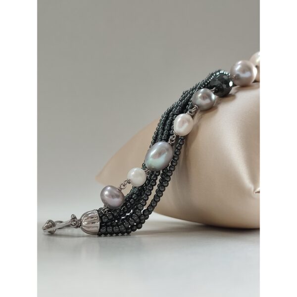 Bratara miracle din hematit natural si perle 1 Bratara miracle din hematit natural si perle 1