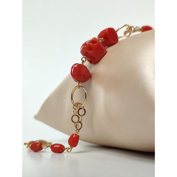 Bratara muse din coral rosu natural 1 Bratara muse din coral rosu natural 1