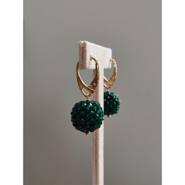 Cercei Diva Din Agat Verde Smarald Cercei Diva Din Agat Verde Smarald