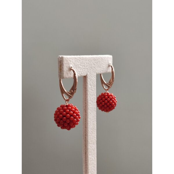 Cercei Diva Din Coral Rosu De Bambus Cercei Diva Din Coral Rosu De Bambus