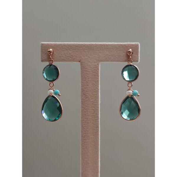 Cercei Lolou Din Cuart Albastru Si Perle 1 Cercei Lolou Din Cuart Albastru Si Perle 1