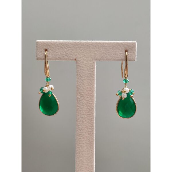 Cercei Roua Din Agat Verde Smarald Si Perle 1 Cercei Roua Din Agat Verde Smarald Si Perle 1