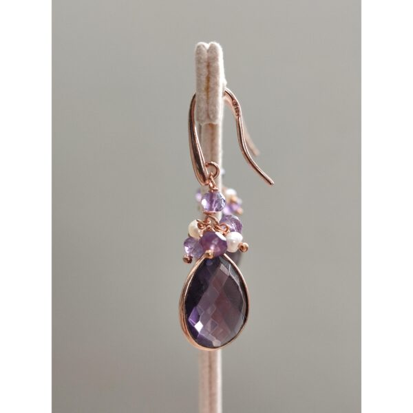 Cercei Roua Din Ametist Si Perle Cercei Roua Din Ametist Si Perle