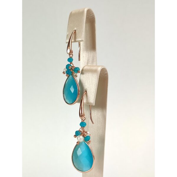 Cercei roua din jad verde acvatic si perle 2 Cercei roua din jad verde acvatic si perle 2