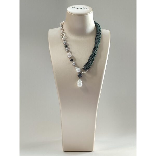 Colier miracle din hematit natural si perle 2 Colier miracle din hematit natural si perle 2