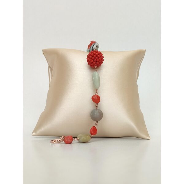 Bratara diva din amazonit coral si coral de bambus 1 Bratara diva din amazonit coral si coral de bambus 1