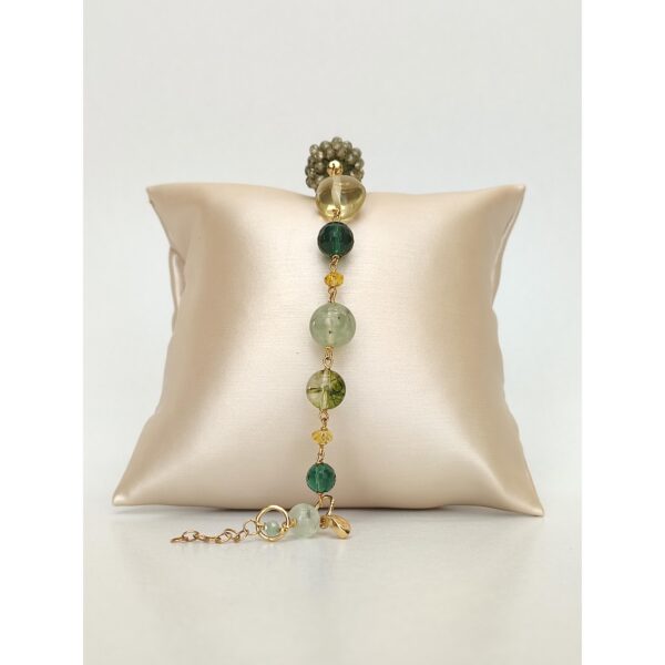 Bratara diva din cuart rutilat verde multicolor 1 Bratara diva din cuart rutilat verde multicolor 1