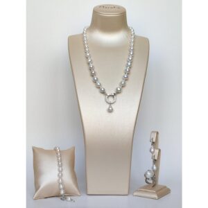 Set boeme din perle baroc albe 2
