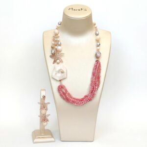 Set elaris din opal jad si perle 3