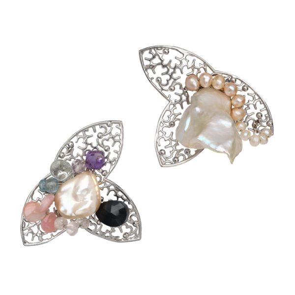 Cercei brideluxe din opal labradorit acvamarin si perle 1 Cercei brideluxe din opal labradorit acvamarin si perle 1