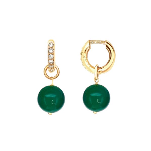 Cercei energy din agat verde smarald Cercei energy din agat verde smarald