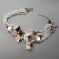 Choker brideluxe din opal labradorit acvamarin si perle