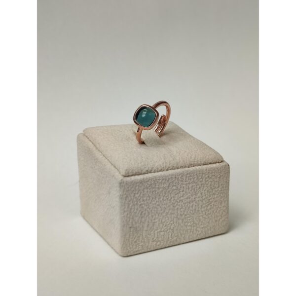 Inel roua din cuart albastru reglabil 1 Inel roua din cuart albastru reglabil 1