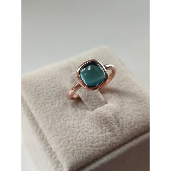 Inel roua din cuart albastru reglabil 3 Inel roua din cuart albastru reglabil 3