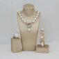 Set boeme din perle baroc albe 1