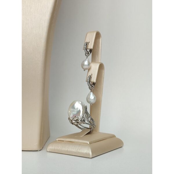 Set boeme din perle baroc albe 7 Set boeme din perle baroc albe 7