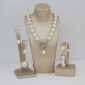 Set boeme din perle baroc albe