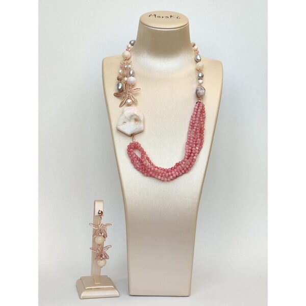 Set elaris din opal jad si perle 2 Set elaris din opal jad si perle 2