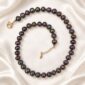 Colier fabia din perle negre