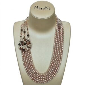 Colier specialplus din perle de cultura si cuart 1