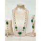 Set jolie din perle si agat verde smarald 3
