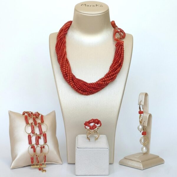 Set muse din coral natural si coral de bambus 7 Set muse din coral natural si coral de bambus 7