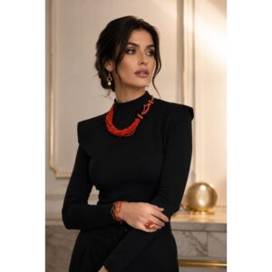 Set muse din coral natural si coral de bambus 8