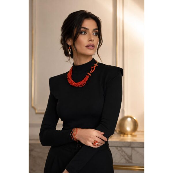 Set muse din coral natural si coral de bambus 8