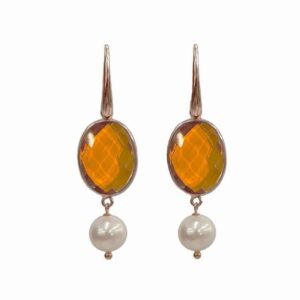 Cercei crown din topaz hidrotermal